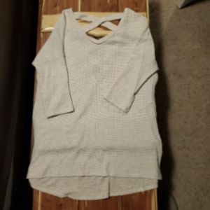 Oversized quarter sleeve sweater